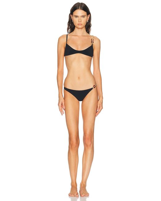 Christopher Esber Black Tortoise Chain Link Bikini Top