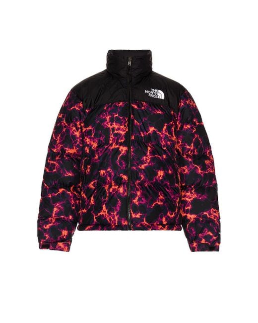 The North Face Printed 1996 Retro Nuptse Jacket in Black Marble Camo ...