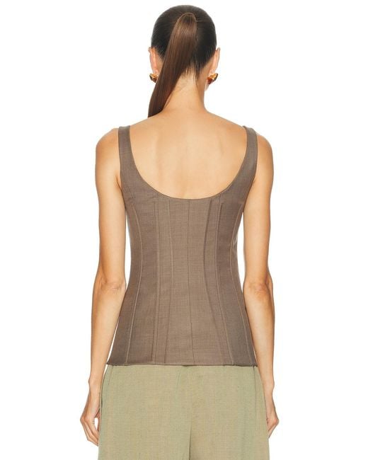 Monse Gray Corset Top