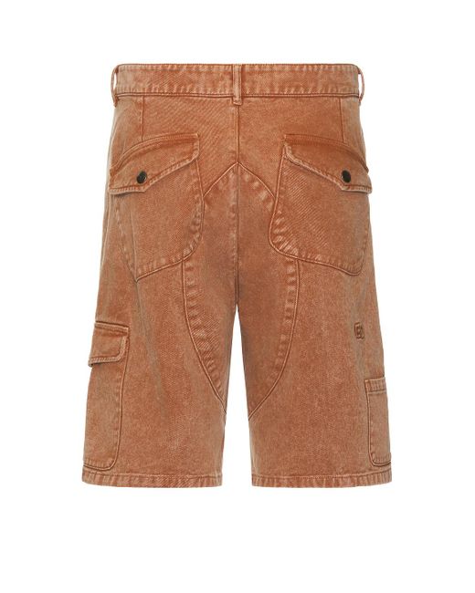 ERL Brown Cargo Shorts Woven for men