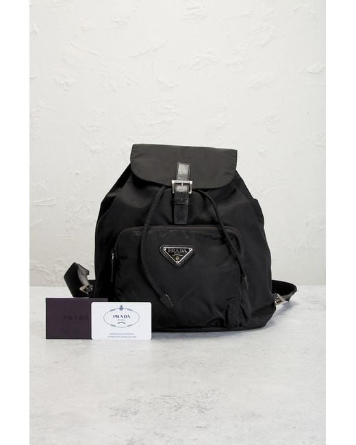 Prada Black Tessuto Mini Backpack