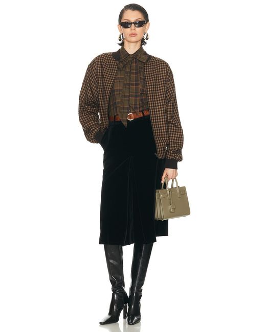 Saint Laurent Brown Bomber Jacket