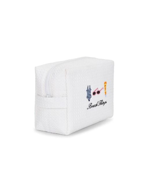 Abode White Beach Things Waffle Pouch