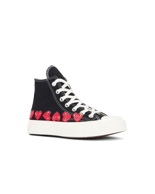 COMME DES GARÇONS PLAY Black Converse Multi Heart High Top