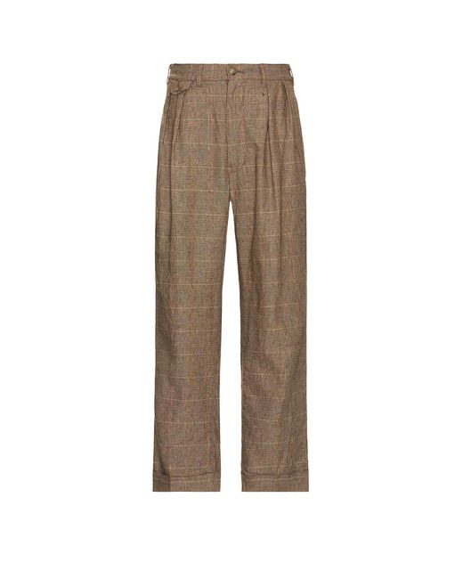 Beams Plus Natural 2 Pleats Trousers for men