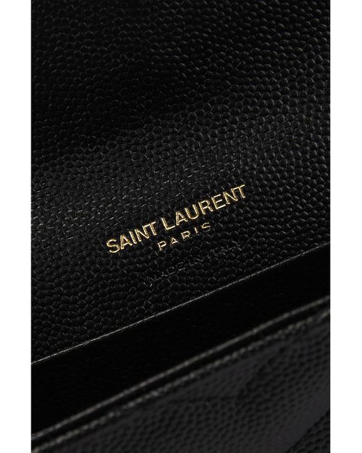 Saint Laurent Black Small Cassandre Envelope Wallet