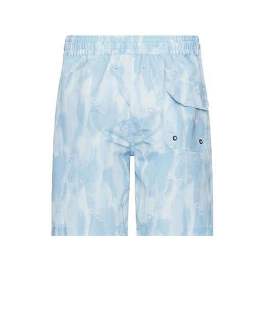 Frescobol Carioca Blue Board Seascape Print Swim Shorts for men