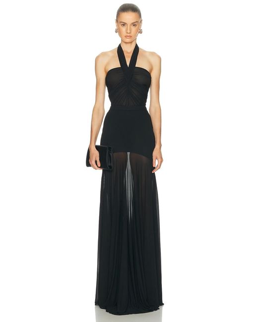 Atlein Black Halter Neck Bodysuit