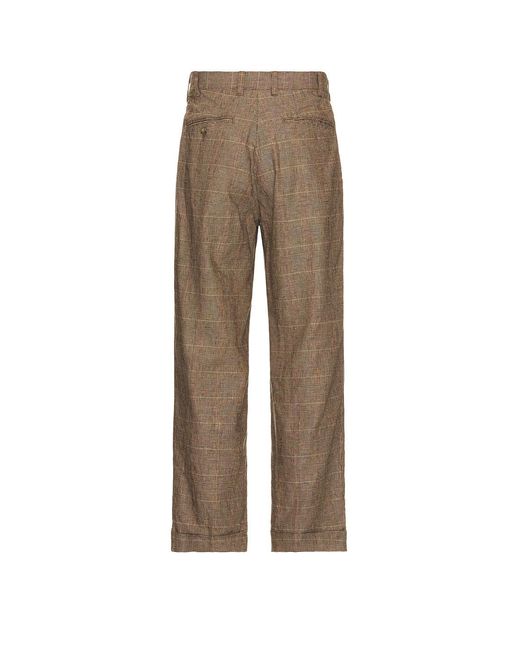 Beams Plus Natural 2 Pleats Trousers for men