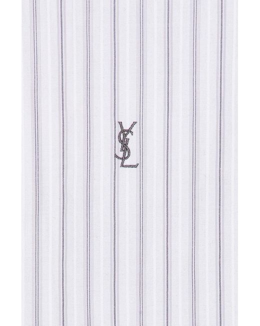 Saint Laurent White Button Up Top