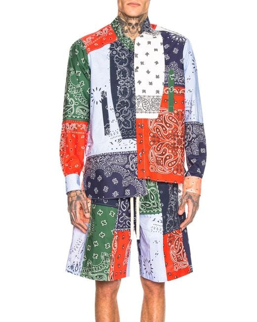 Loewe Multicolor Bandana Patchwork Shirt for men