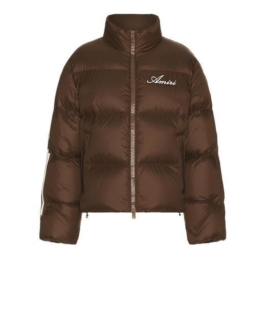 Amiri Brown Bones Down Jacket for men