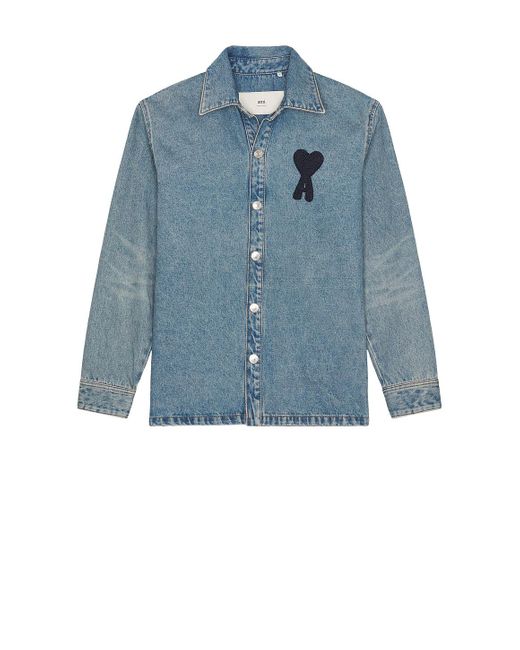 AMI Blue Adc Overshirt for men