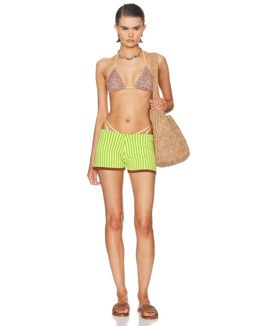 Heavy Manners Multicolor Double String Bikini Top