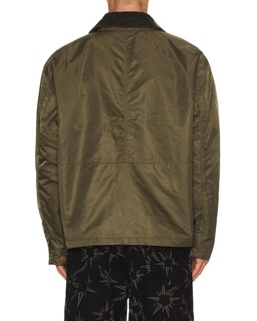 Brain Dead Green Cropped Chore Jacket for men