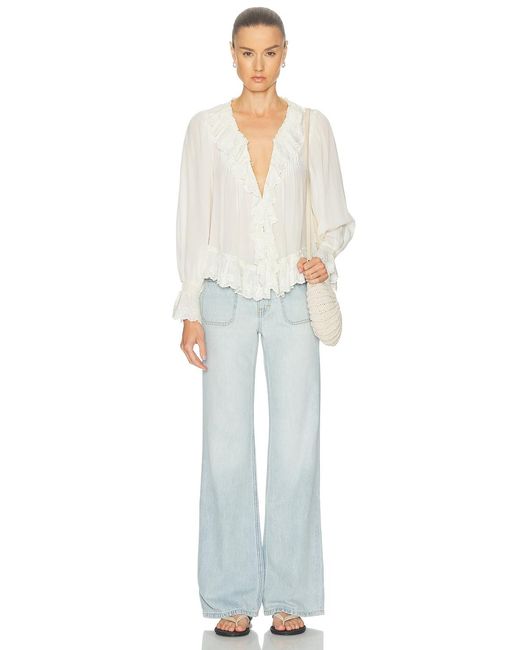 LoveShackFancy White Avee Top