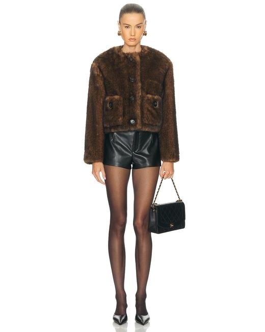 Marc Jacobs Brown Teddy Cropped Jacket
