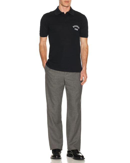 Givenchy Black Front Pocket Polo for men