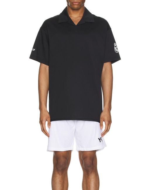 Y-3 Black X Real Madrid Short Sleeve Polo for men