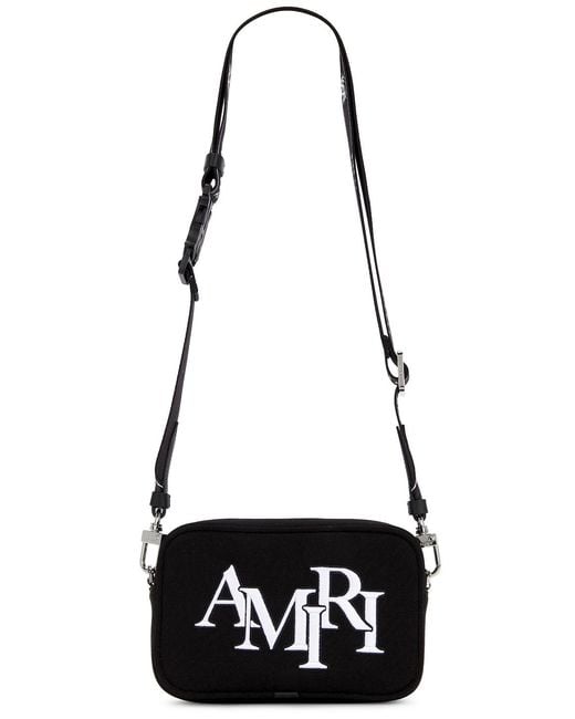 Amiri Black Staggered Camera Case for men
