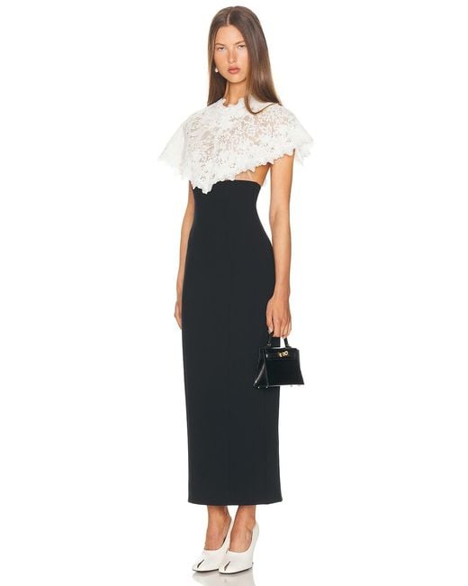Helsa The Marchioness Midi Dress in Black | Lyst Helsa The Marchioness Midi Dress in Black | Lyst