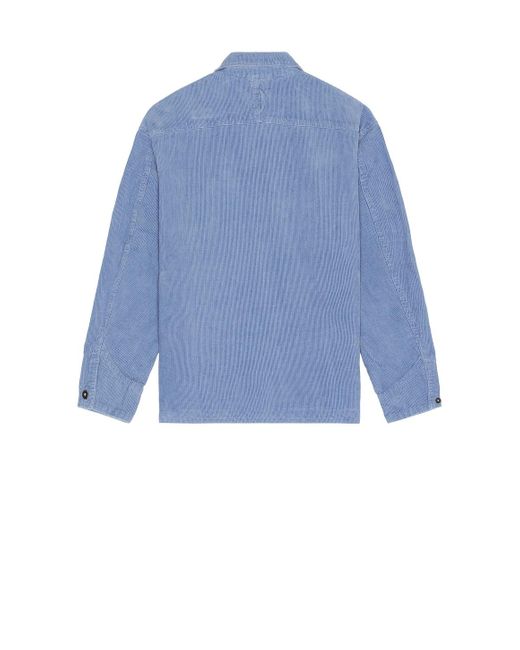 Thisisneverthat Blue Washed Corduroy Zip Jacket for men