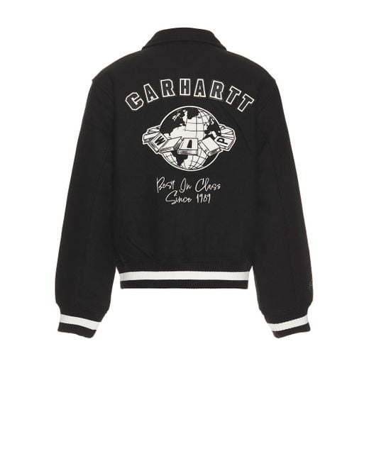 Carhartt Black World Class Varsity Jacket for men