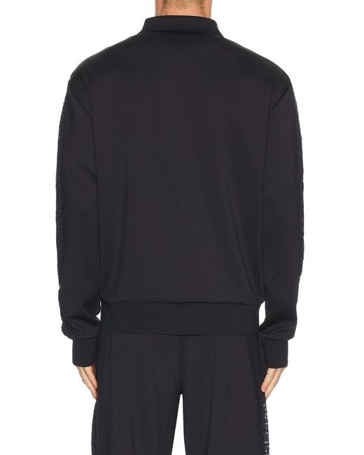 Palmes Blue Tricot Track Jacket for men