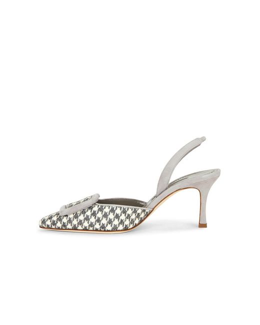 Manolo Blahnik Metallic Mayslibi 70 Pump