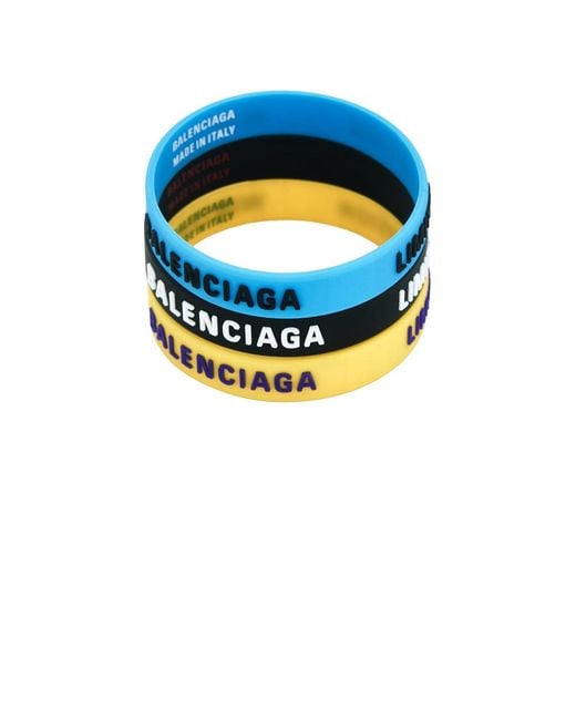 Balenciaga Blue Limited Bracelet Set Of 3