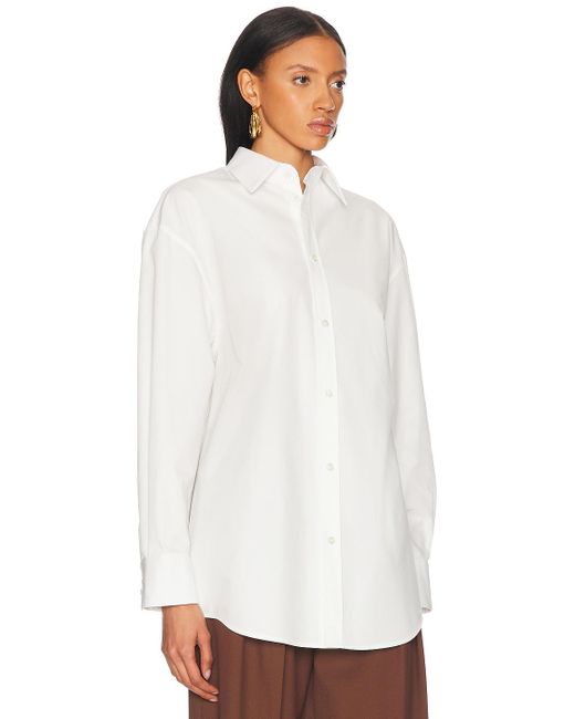 Saint Laurent White Button Up Top