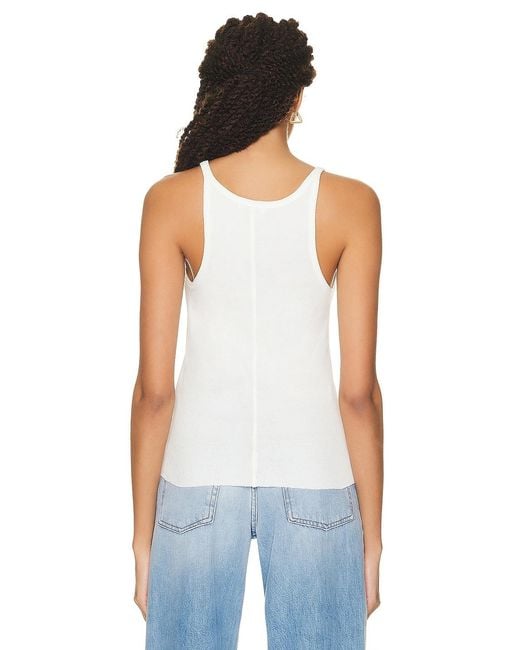 ÉTERNE Blue Rib Tank Top