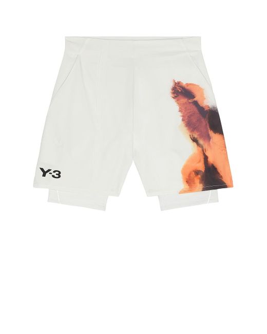 Y-3 White Tennis Capsule Shorts & Tight Set for men