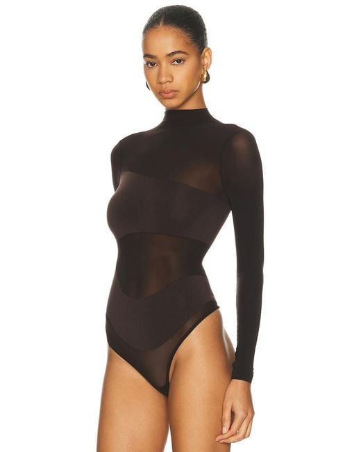 Wolford Brown Shade String Bodysuit