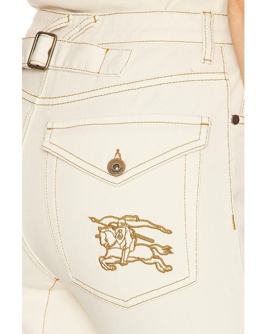 Burberry White Donella Bootcut