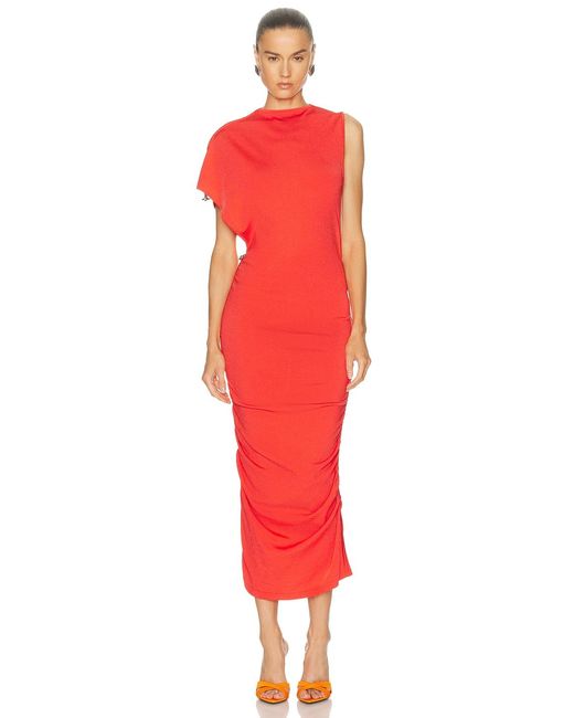 Coperni Red Printed Adjustable Dress