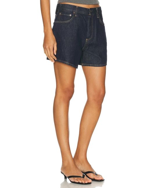 Agolde Blue Leith Oversized Shorts