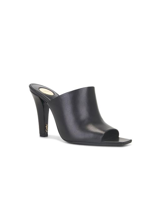 Saint Laurent Black Jill Mule Sandal