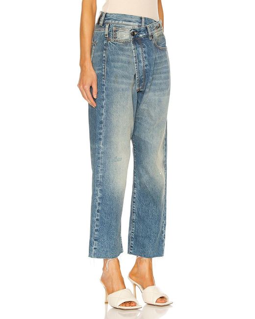 R13 Blue Crossover Straight Leg