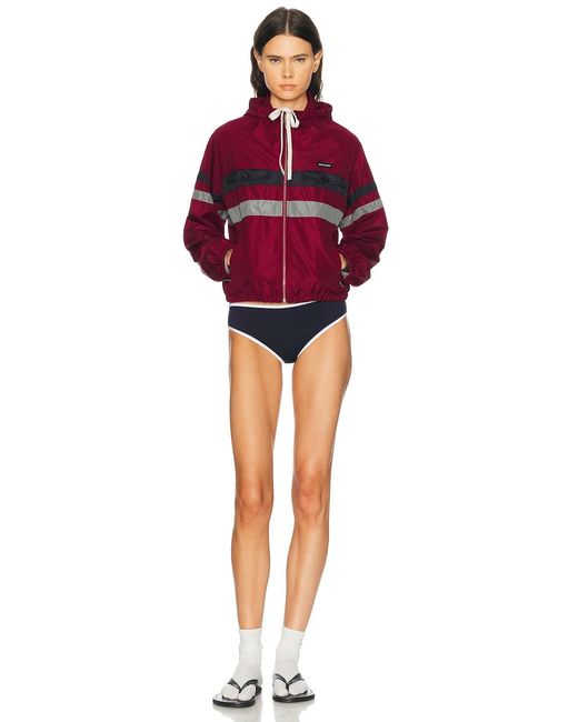 Miu Miu Red Seta Tec Jacket