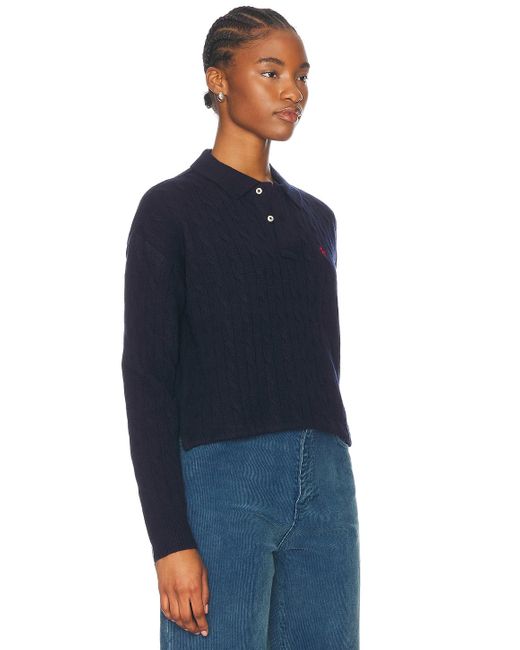 Polo Ralph Lauren Long Sleeve Polo Shirt in Blue | Lyst