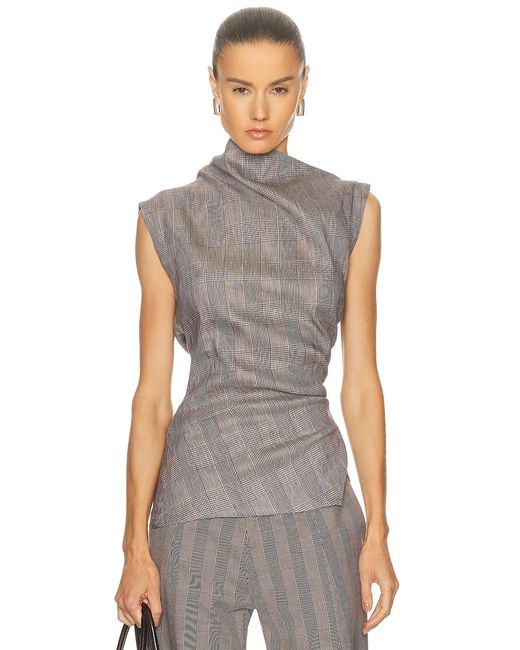 Jade Cropper Gray Asymmetric Top