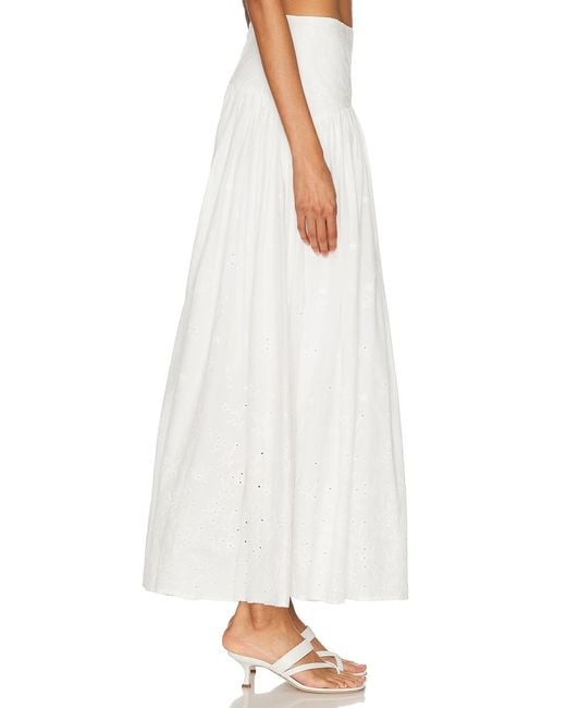 Staud White Procida Skirt