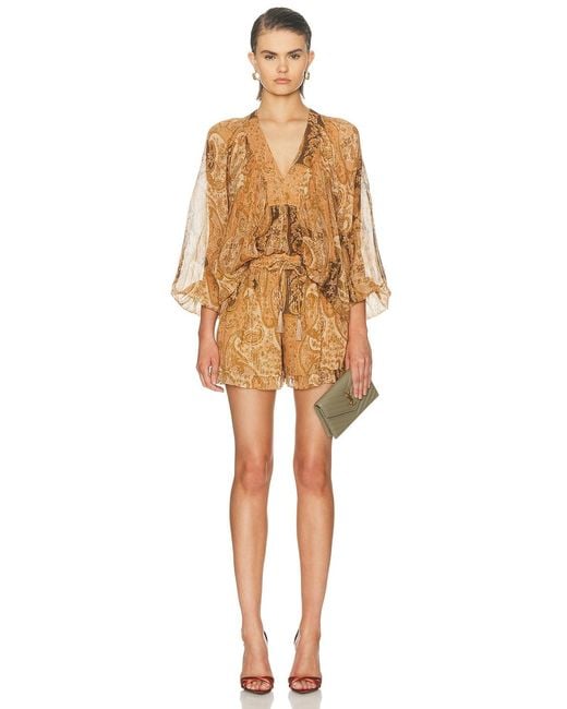 Zimmermann Natural Carousel Batwing Top