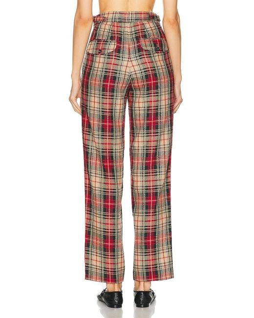 Bode Red Truro Plaid Trouscer