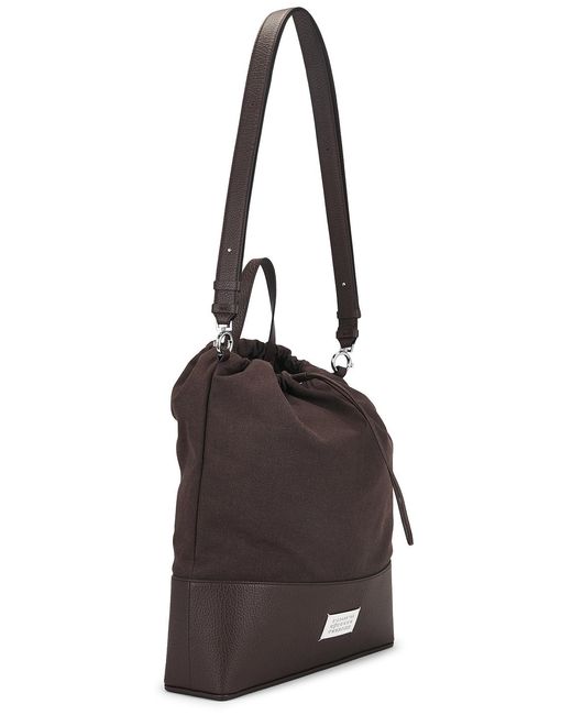 Maison Margiela Brown Medium 5Ac Daily Drawstring Backpack
