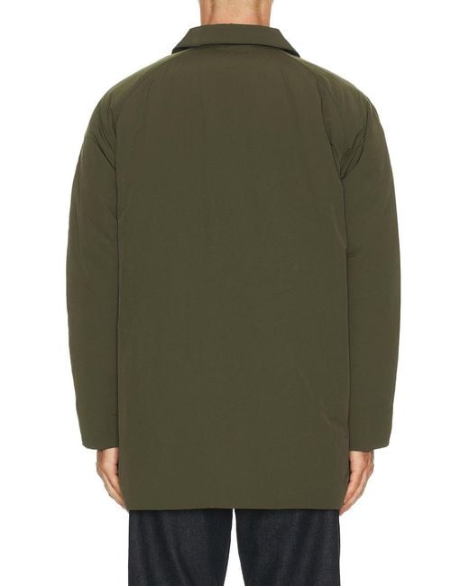 Barbour Green Wadded Lorden Showerproof Mac Jacket for men