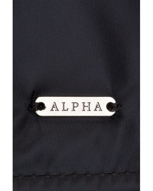 Alpha Industries Black Nylon Backpack for men