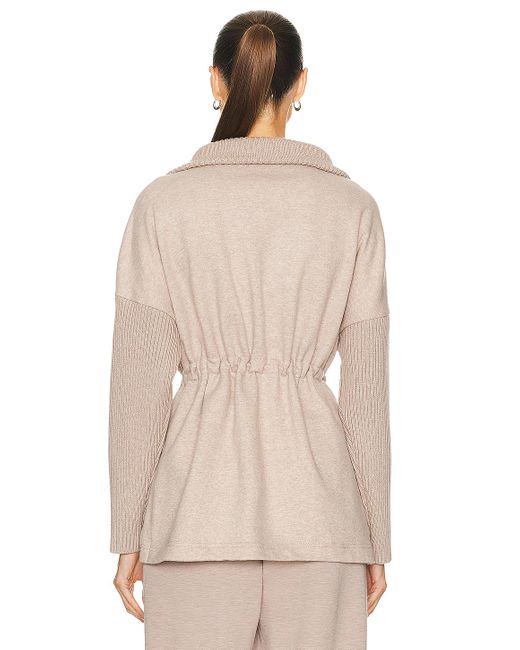 Varley Natural Cotswold Longline Zip Through Sweater