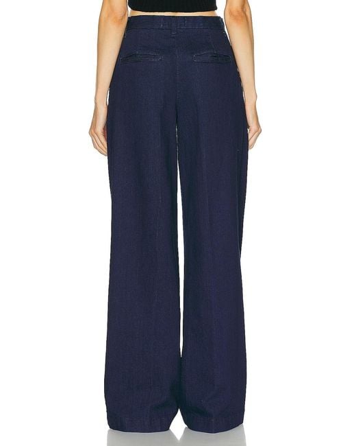 SPRWMN Blue Pleated Trouser Jeans